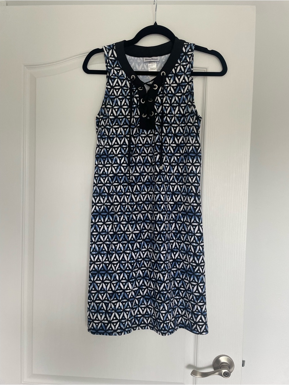 Tommy Bahama Abstract Floral Tie Neckline Dress
